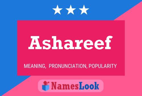 Póster del nombre Ashareef