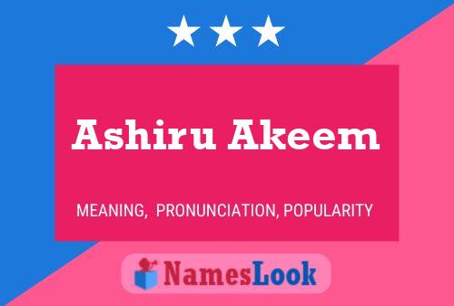 Póster del nombre Ashiru Akeem