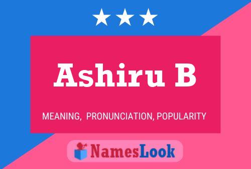 Póster del nombre Ashiru B