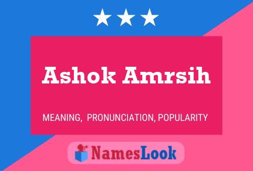 Póster del nombre Ashok Amrsih