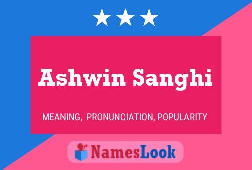 Póster del nombre Ashwin Sanghi