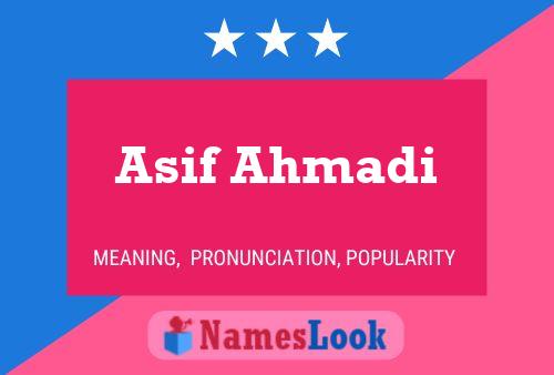 Póster del nombre Asif Ahmadi