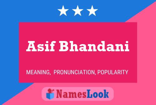 Póster del nombre Asif Bhandani