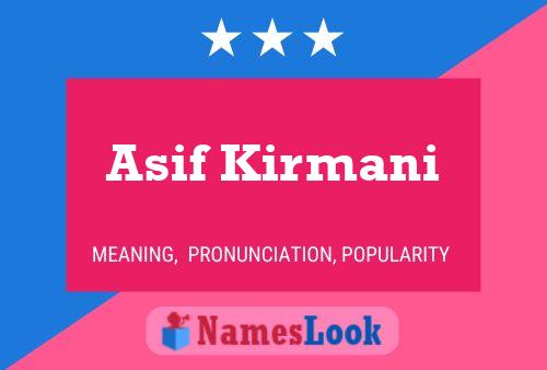 Póster del nombre Asif Kirmani