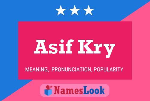 Póster del nombre Asif Kry