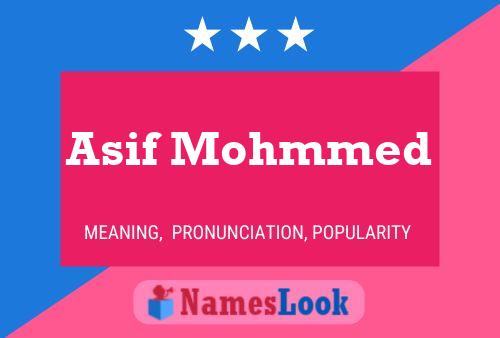 Póster del nombre Asif Mohmmed