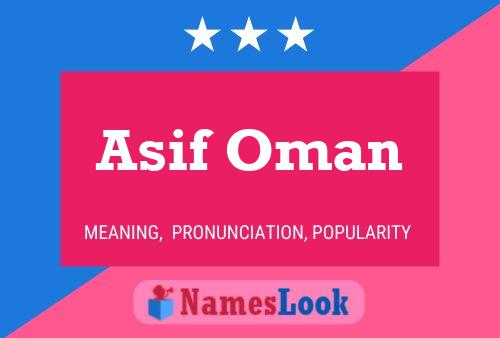 Póster del nombre Asif Oman