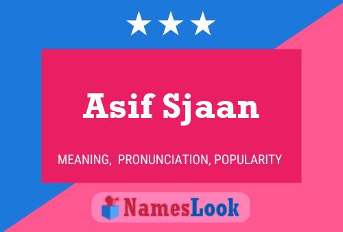 Póster del nombre Asif Sjaan