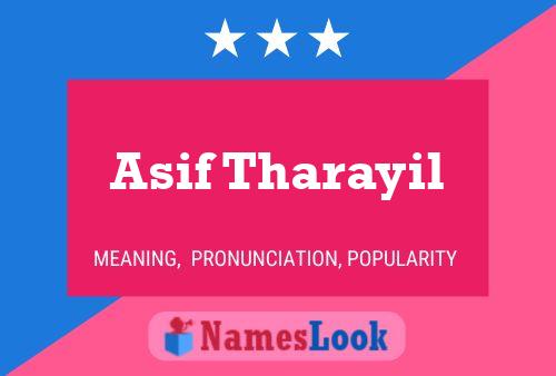 Póster del nombre Asif Tharayil