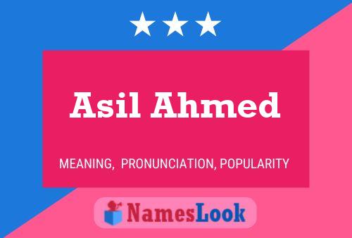 Póster del nombre Asil Ahmed