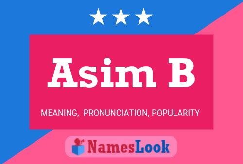 Póster del nombre Asim B