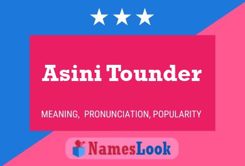 Póster del nombre Asini Tounder