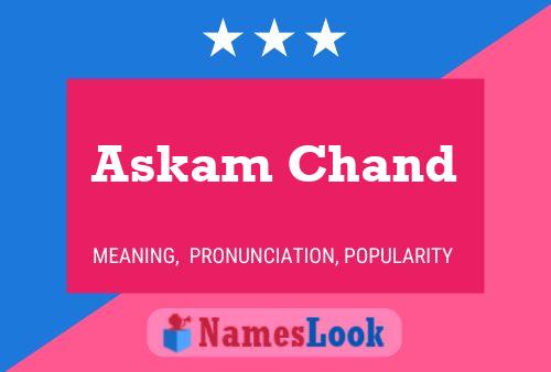 Póster del nombre Askam Chand