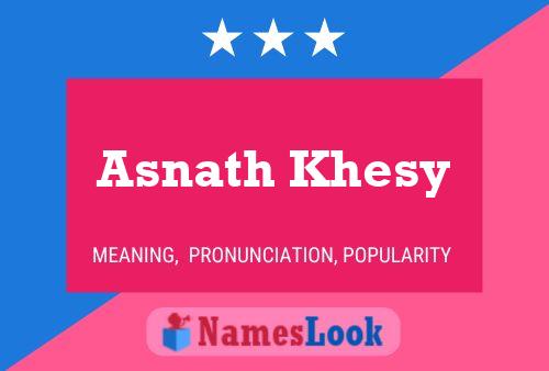 Póster del nombre Asnath Khesy