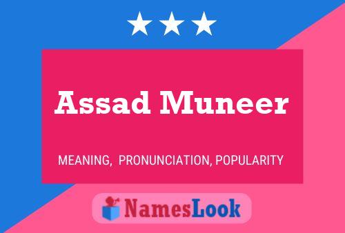 Póster del nombre Assad Muneer