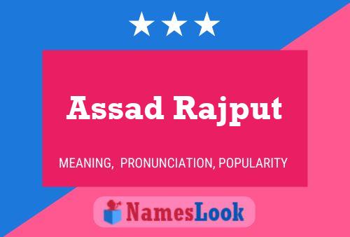 Póster del nombre Assad Rajput