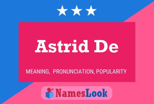 Póster del nombre Astrid De