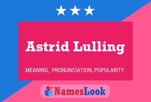 Póster del nombre Astrid Lulling