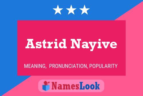 Póster del nombre Astrid Nayive