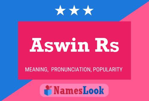 Póster del nombre Aswin Rs