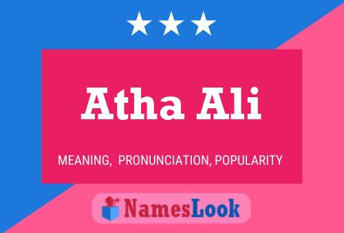 Póster del nombre Atha Ali