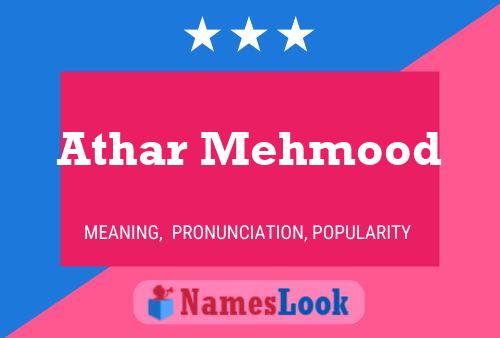 Póster del nombre Athar Mehmood