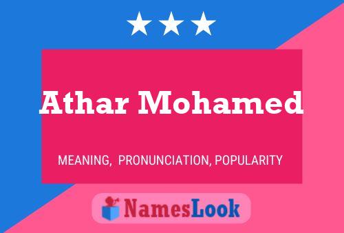 Póster del nombre Athar Mohamed