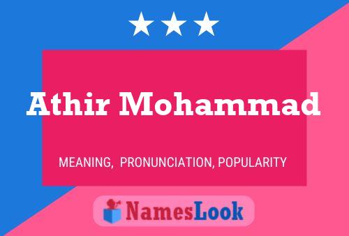 Póster del nombre Athir Mohammad