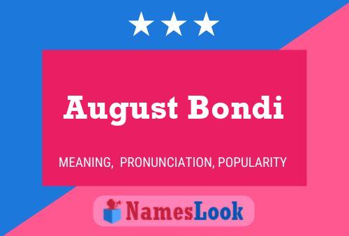 Póster del nombre August Bondi