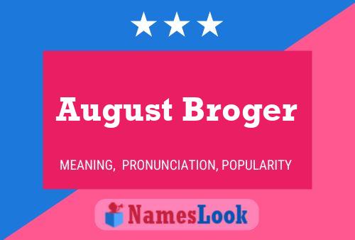 Póster del nombre August Broger