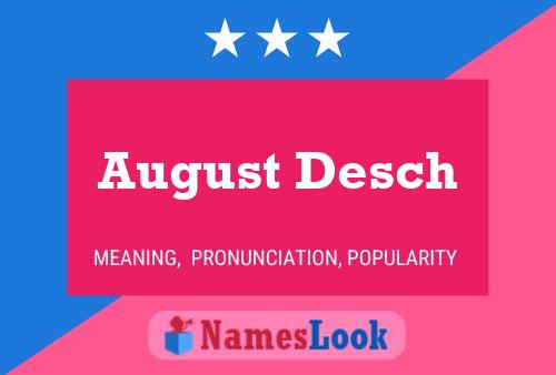 Póster del nombre August Desch