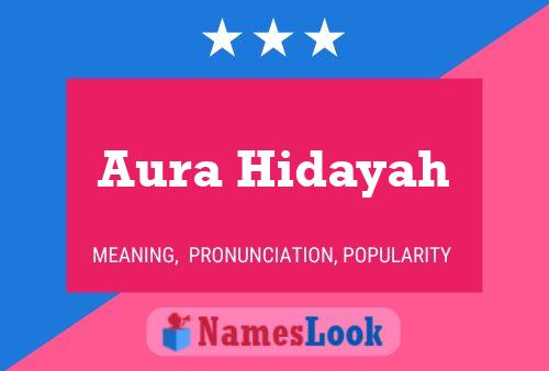 Póster del nombre Aura Hidayah