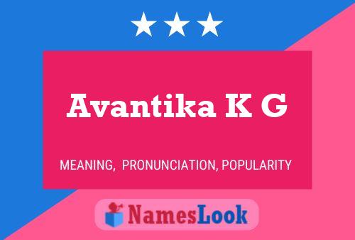 Póster del nombre Avantika K G