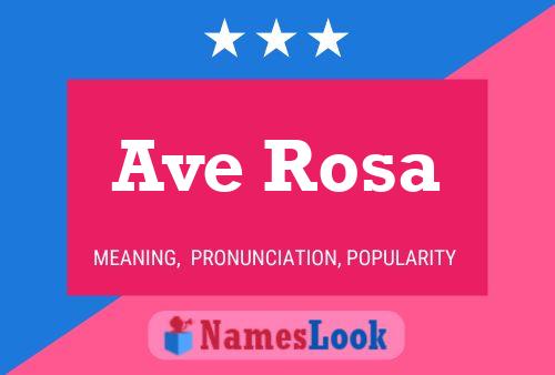 Póster del nombre Ave Rosa