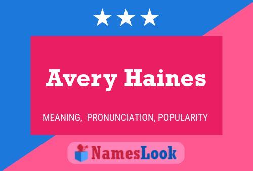 Póster del nombre Avery Haines