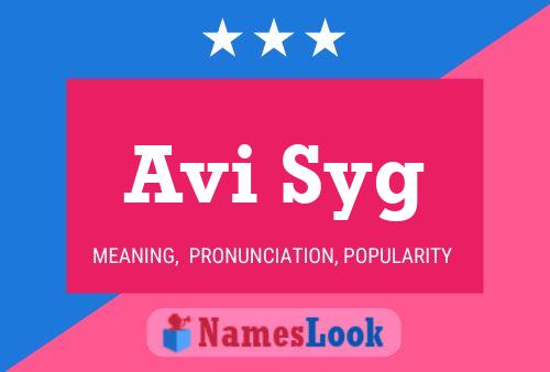 Póster del nombre Avi Syg