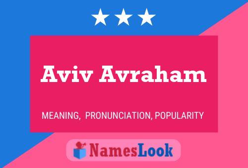 Póster del nombre Aviv Avraham