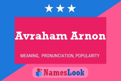 Póster del nombre Avraham Arnon