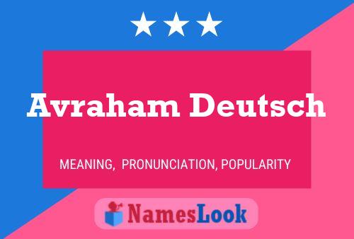 Póster del nombre Avraham Deutsch