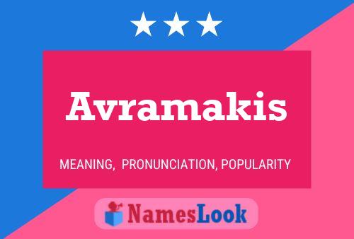 Póster del nombre Avramakis