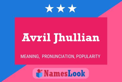 Póster del nombre Avril Jhullian