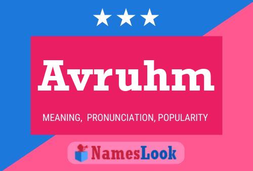 Póster del nombre Avruhm