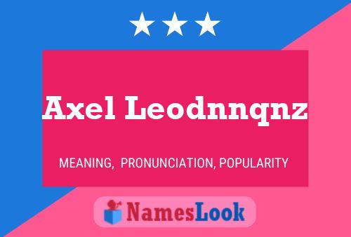 Póster del nombre Axel Leodnnqnz