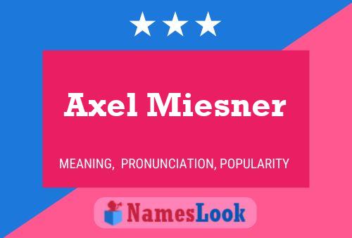 Póster del nombre Axel Miesner