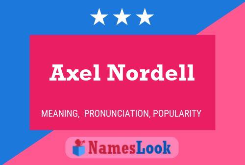 Póster del nombre Axel Nordell