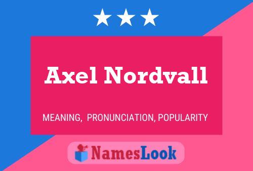 Póster del nombre Axel Nordvall