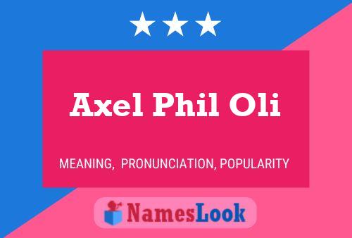 Póster del nombre Axel Phil Oli