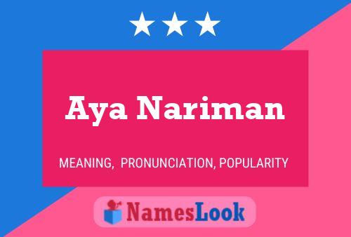 Póster del nombre Aya Nariman