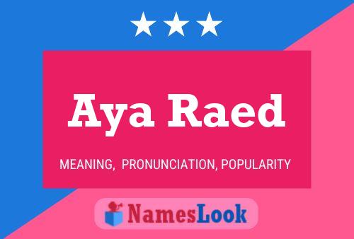 Póster del nombre Aya Raed