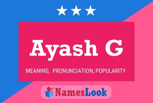 Póster del nombre Ayash G